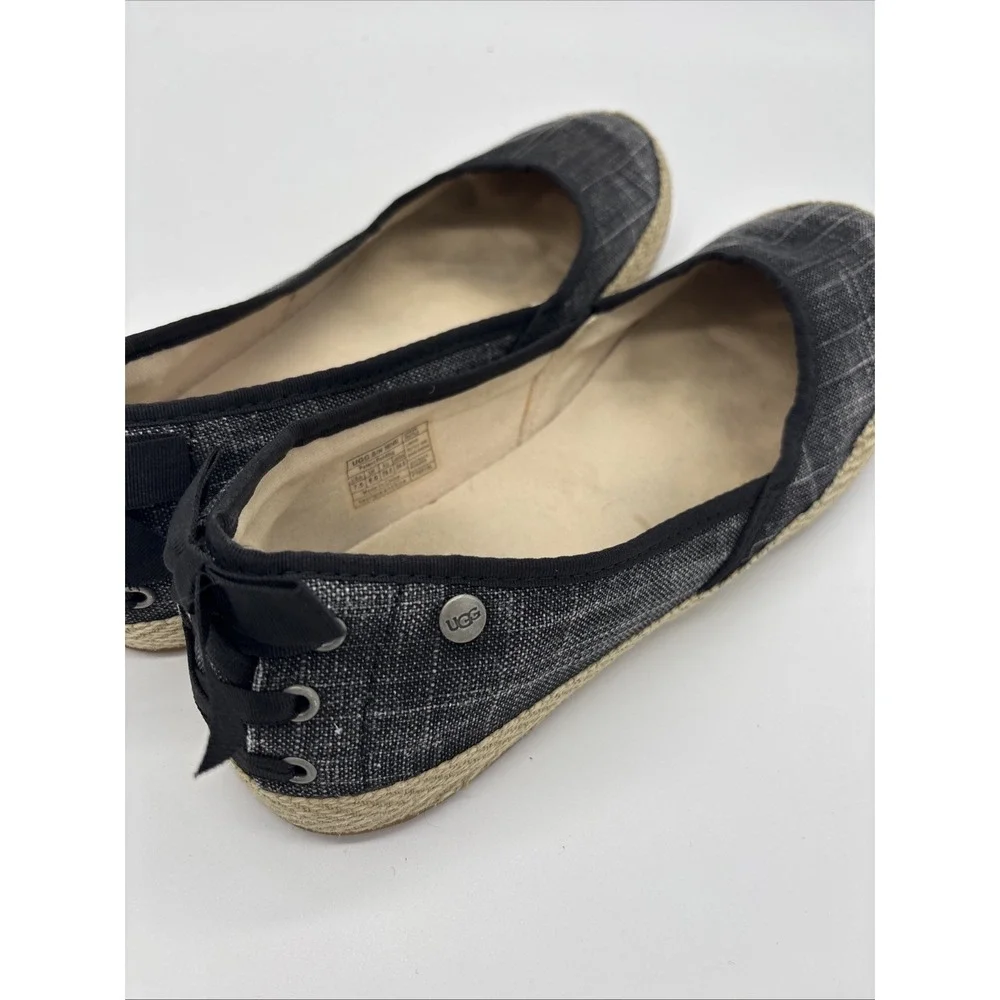 UGG Women's Flat  Canvas‎ Espadrille Slip Ons Size 7.5 - Picture 6 of 9